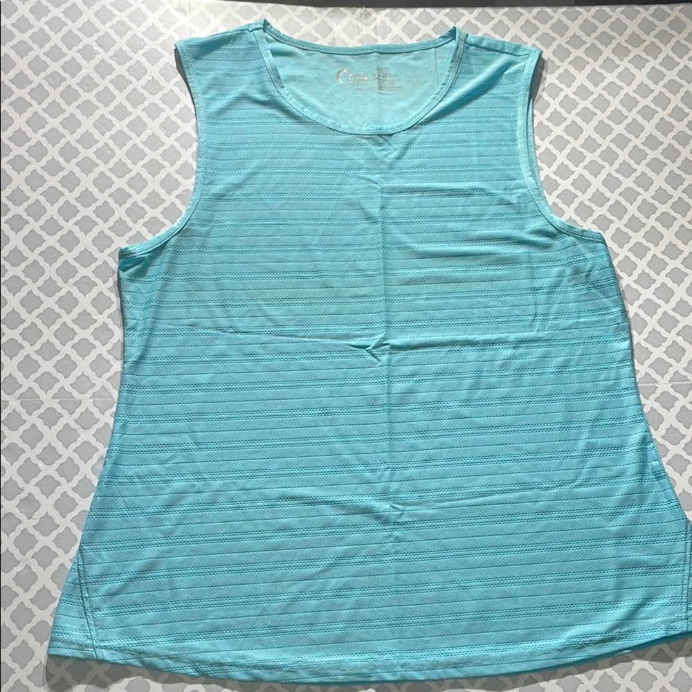 Sleeveless Aqua Top